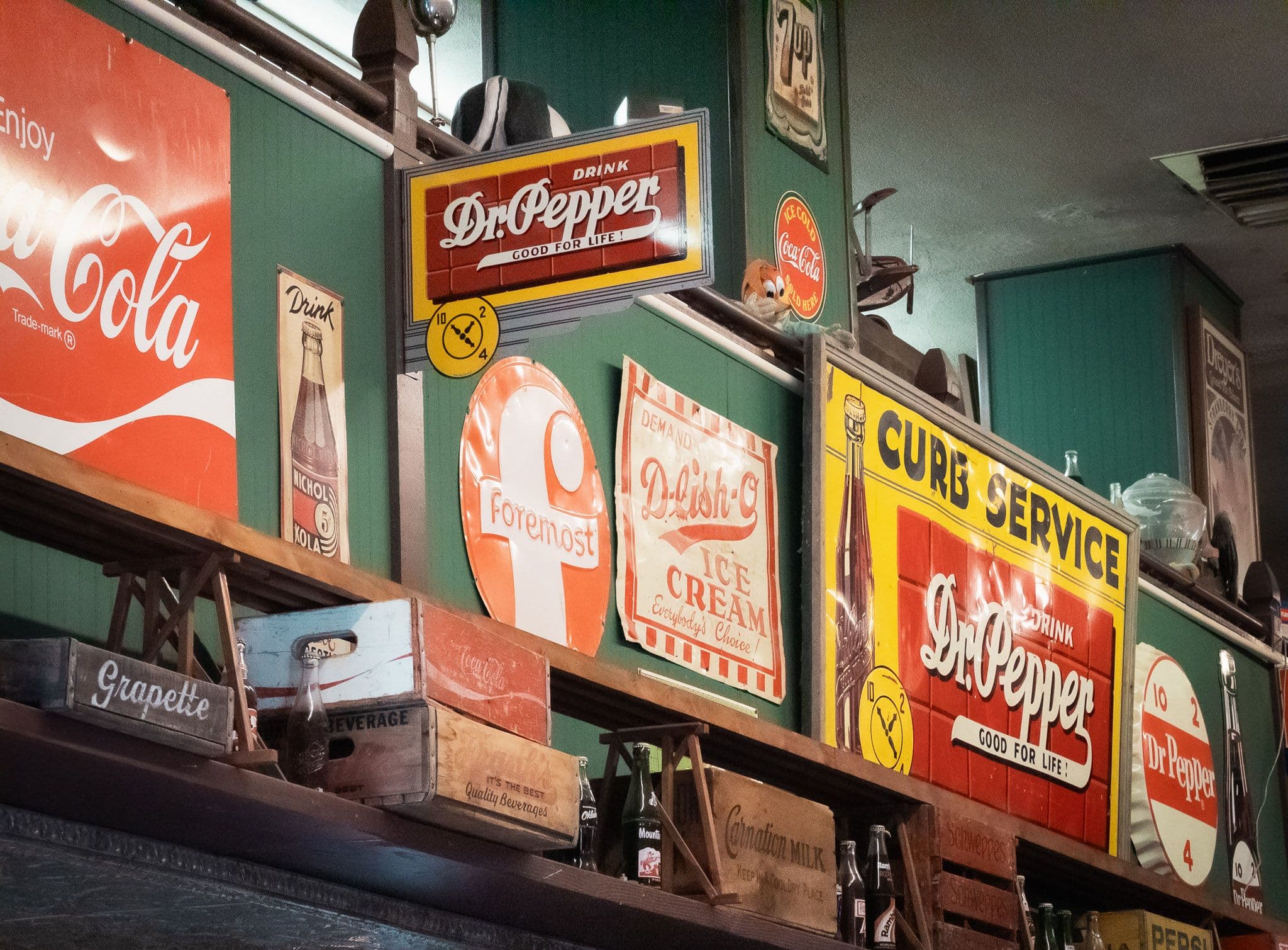 Street signs and storefront details